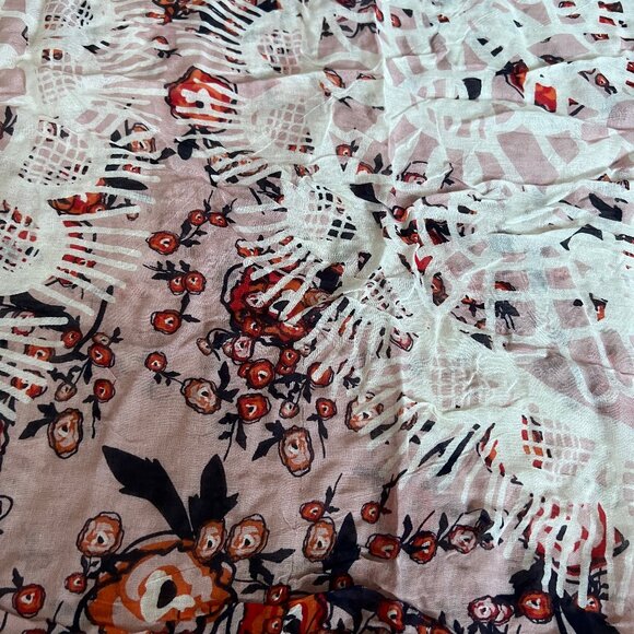 Pink Floral Abstracts Infinity Scarf - Picture 3 of 6